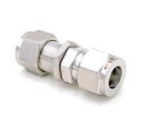 PAJPXPCD Fit Tube O/D 14mm Bulkhead 304 Stainless Steel Ferrule Pneumatic Air Compression Pipe Fitting