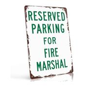 PAJPXPCD Humorous Metal Tin Reserved Fire Marshal 12x8 Inch