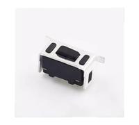 PAJPXPCD Interrupteur à robinet TS-B024 10 pièces, patch à 2 broches 3 x 6 x 4,3 H, éclat carré avec support latéral, appuyez sur le bouton