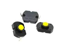 PAJPXPCD Interrupteur de lampe de poche vertical 2 pieds YT-1813-DF, 10 pièces, pied courbé, bouton de lampe de poche LED