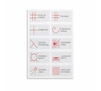 PAJPXPCD Photography Cheat Sheet Poster Composition Rules and Techniques Guide for Students and Hobbyists Home Studio(Unframed,12x18inch(30x45cm))