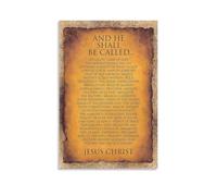 PAJPXPCD Religious Poster - The Name Above Every Name Inspired Biblical Artwork, Canvas Wall Decor for Prayer Room, Office, or Bedroom(Unframed,16x24inch(40x60cm))