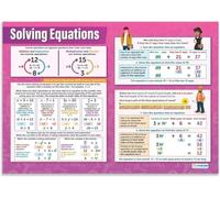 PAJPXPCD Retro Math Solving Tin Plaque Algebraic Steps Poster for Tutor Student Learning Corner Bookshelf Accent 8 X 12 inch