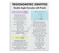 PAJPXPCD Trigonometry Proofs Metal Sign Double Angle Identities Chart Advanced Math Reference Guide For Students Teachers 8 X 12 inch