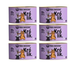 PAKA ZWIERZAKA 6x200 g - Nourriture humide au lapin