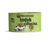 PAKA ZWIERZAKA Nourriture humide pour chats à base de dinde et de veau 200 g