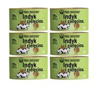 PAKA ZWIERZAKA Veal&Turkey Nourriture humide avec veau et dinde pour chiens 6x200 g