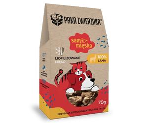PAKA ZWIERZAKA Viande pure Lama viande lyophilisée pour chien et chat 70 g