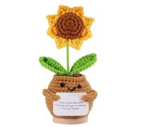 PAKESI Mini support émotionnel fait à la main, motif tournesol, cadeau d'anniversaire de la part d'un fils et d'une fille à maman, fait à la main, joli petit tournesol, cadeau de fête des mères
