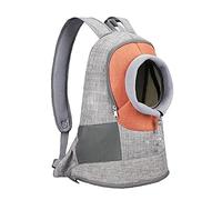 PAKEY Pet Backpack Carrier Cat Dog Front Cat Bag Backpack Leash Cat Carry Backpack with 2 Open Breathable Head Out Design for Cats Puppy for Outings