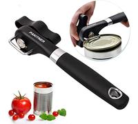 PAKITNER - Ouvre-boîte à bord lisse, ouvre-boîte manuel, bord lisse ergonomique, en acier inoxydable de qualité alimentaire pour cuisine et restaurant