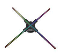 PAKJEL Projecteur de Ventilateur d’Hologramme 3D 23.62" 3D Hologram Fan Video Advertising Projector Support de Lampe d'imagerie holographique Images et vidéo Affichage publicitaire de contrôle WiFi