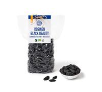PAKKA - Bio Fairtrade Black Beauty Raisins, 1kg, eco, sans graines, noires, séchées au soleil, donc servies, non huilées, directement de jeunes agriculteurs de Samarcande en Ouzbékistan, 1000g