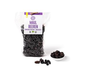 PAKKA - Mûres noires Shotut bio 375g, séchées au soleil, équitables, très collantes, juteuses, douces et acides, provenant directement de petits cultivateurs de Samarkand en Ouzbékistan, 375 g