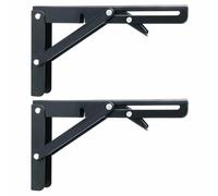 PAKLIF 2 pièces Camping-Car Support Pliant Table étagère Camping-Car Caravane Finition Noire Acier Inoxydable Mini Table Pliante Accessoires de Voiture