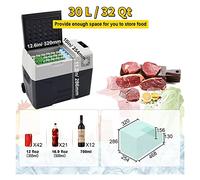 PAKLIF 30L 40L 50L Mini Voiture réfrigérateur Petit réfrigérateur congélateur Portable compresseur Refroidisseur 12 V/24 V for Conduire Camping Pique-Nique (Color : 32Qt 30L)