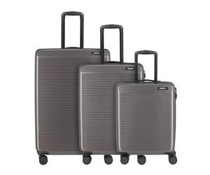 Paklite Sienna 4 roulettes Set de valises 3 pièces gris