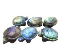 PAKMEZ 1 pièce d'ornements de tortue en cristal de labradorite naturelle, pierres de tortue de quartz et minéraux, échantillon, décoration de maison et de bureau