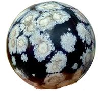 PAKMEZ 1 sphère de Cristal d'obsidienne Flocon de Neige 610-700 g