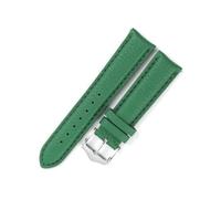 PAKMEZ Band de montre en cuir 18-22mm Bracelet des sangles de montre de remplacement, Vert foncé, 22mm