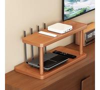 PAKMEZ Boîte de Rangement pour Routeur WiFi, étagère pour Décodeur, Rangement Box Internet, pour WiFi, DVD, pour Gestion des Câbles pour Salon, Chambre, Bureau(30 * 14 * 15cm/11 * 5 * 5in)