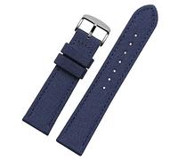 PAKMEZ Bracelet de montre de remplacement en nylon de montée 18-24mm, Argent bleu, 22mm