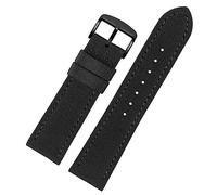 PAKMEZ Bracelet de montre de remplacement en nylon de montée 18-24mm, Noir noir, 21mm