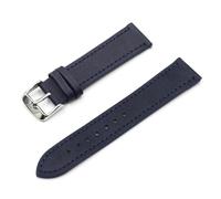 PAKMEZ Bracelet de montre en cuir 18-24mm Bandouche de montre de bracelet de remplacement, Bleu foncé, 18mm