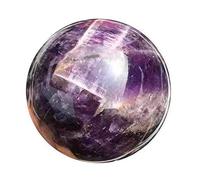 PAKMEZ Cristal 1 pièce 5cm-6cm Boule d'améthyste sphère de Cristal de Quartz Violet Naturel