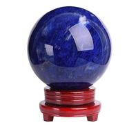 PAKMEZ Crystal Ball, 1 Set Crystal Ball Decorative Ball with Gift Box and Crystal Stand for Photography Office Decoration, Dark Blue,9cm