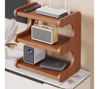 PAKMEZ Étagère de Routeur WiFi, Étagère pour Décodeur, Armoire de Routeur, Rangement Box Internet, pour Gestion des Câbles pour Salon, Chambre, Bureau(50 * 20 * 36cm/19 * 7 * 14in)