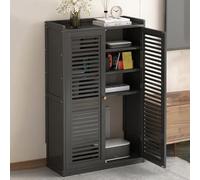 PAKMEZ Étagère WiFi, Support Box Internet Vertical, Armoire Routeur, Grande Boîte de Rangement pour Routeur sans Fil, Décoration Murale pour Salon Chambre Bureau(Black)
