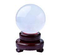 PAKMEZ Sphere of Iceland, White Glass Ball, Polished Crystals, Calcite, sumpnetization, Collection Ornaments for The Home,80mm