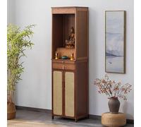 PAKMEZ Table d'autel, Table de MéDitation Spirituelle, Sculpté Main, for Les Prières, la Divination, Le Culte, l'espace Spirituel Personnel(Brown,50 * 38cm/19.7 * 15in)