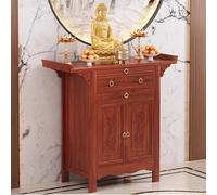 PAKMEZ Table d'autel, Table de Puja d'hommage Chinois, Base d'autel Bouddhiste en Bois, avec Tiroir Rangement, pour Salon, Usage Domestique(88 * 48.8cm/34.6 * 19.2in)