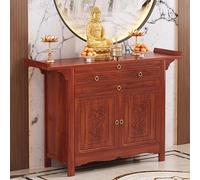 PAKMEZ Table d'autel, Table de Puja d'hommage Chinois, Base d'autel Bouddhiste en Bois, avec Tiroir Rangement, pour Salon, Usage Domestique(108 * 48.88cm/42.5 * 19.2in)