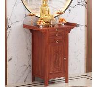 PAKMEZ Table d'autel, Table de Puja d'hommage Chinois, Base d'autel Bouddhiste en Bois, avec Tiroir Rangement, pour Salon, Usage Domestique(68 * 48.8cm/26.8 * 19.2in)