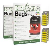 PakTrade 20 Sacs Aspirateur + 20 Parfums Compatible avec Numatic Hetty HET200A-1, Hetty HET200P, HHR-200, HHR-202 Harry Pets | 20 Sacs, Filtres, Désodorisants, Accessoires, Pièces De Rechange