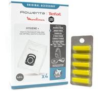 PakTrade 4 Sacs Aspirateur + 5 Parfums Compatible avec Rowenta Silence Force Allergy+ RO7487EA/411, Silence Force Allergy+ RO7487EA/412 | 4 Sacs, Désodorisant, Accessoires, Pièces Détachées