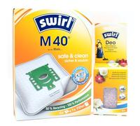 PakTrade 4 Sacs aspirateur + Perles désodorisantes Compatible avec Miele Excellence White Ecoline | Compatible avec Swirl M40 - M 40 | Sacs, rafraîchisseur, Accessoires