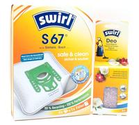 PakTrade 4 Sacs D'aspirateur + Billes Déodorantes Compatible avec Bosch BGLS 4PET2, BGLS 4POWER | Compatible avec Swirl S67 - S 67 | 4 Sacs, Désodorisant, Accessoires, Pièces Détachées