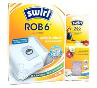 PakTrade 4 Sacs D'aspirateur + Billes Déodorantes Compatible avec Ecovacs Deebot T10 Omni, T10 Plus, T10+ | Compatible avec Swirl ROB6 - Rob 6 | 4 Sacs, Désodorisant, Accessoires, Pièces Détachées