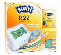 PakTrade 4 Sacs D'aspirateur + Billes Déodorantes Compatible avec Fakir C 150 EL, C 180 EL/Turbo EL | Compatible avec Swirl R22 - R 22 | 4 Sacs, Désodorisant, Accessoires, Pièces Détachées