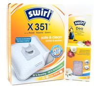 PakTrade 4 Sacs D'aspirateur + Billes Déodorantes Compatible avec Hoover FreespaceEVO, H 58, H 63, H 64 | Compatible avec Swirl X351 - X 351 | 4 Sacs, Désodorisant, Accessoires, Pièces Détachées