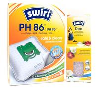 PakTrade 4 Sacs D'aspirateur + Billes Déodorantes Compatible avec Philips Hygiene - Specialist | Compatible avec Swirl PH86-96 - PH 86-96 | 4 Sacs, Désodorisant, Accessoires, Pièces Détachées