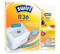 PakTrade 4 Sacs D'aspirateur + Billes Déodorantes Compatible avec Rowenta RO 5787DA | Compatible avec Swirl R36 - R 36 | 4 Sacs, Désodorisant, Accessoires, Pièces Détachées