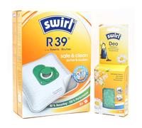 PakTrade 4 Sacs D'aspirateur + Billes Déodorantes Compatible avec Rowenta ZR200520, ZR200720, ZR200920 | Compatible avec Swirl R39 - R 39 | 4 Sacs, Désodorisant, Accessoires, Pièces Détachées
