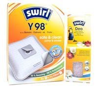 PakTrade 4 Sacs D'aspirateur + Billes Déodorantes Compatible avec Severin BR 9662, BR 9666, SB 9022 | Compatible avec Swirl Y98 - Y 98 | 4 Sacs, Désodorisant, Accessoires, Pièces Détachées