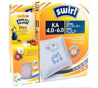 PakTrade 6 Sacs D'aspirateur + Billes Déodorantes Compatible avec Thomas Plus, Silverstar 1235 | Compatible avec Swirl KÄ4-6 - KÄ 4-6 | 6 Sacs, Désodorisant, Accessoires, Pièces Détachées