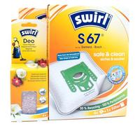 PakTrade 8 Sacs D'aspirateur + Billes Déodorantes Compatible avec Bosch BGB 2HYG1, BGB 2UA310 | Compatible avec Swirl S67 - S 67 | 8 Sacs, Désodorisant, Accessoires, Pièces Détachées
